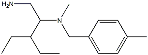 (1-amino-3-ethylpentan-2-yl)(methyl)[(4-methylphenyl)methyl]amine Struktur