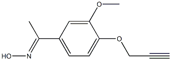 (1E)-1-[3-methoxy-4-(prop-2-ynyloxy)phenyl]ethanone oxime Struktur