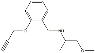 (1-methoxypropan-2-yl)({[2-(prop-2-yn-1-yloxy)phenyl]methyl})amine Struktur