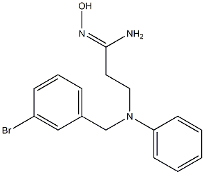 (1Z)-3-[(3-bromobenzyl)(phenyl)amino]-N'-hydroxypropanimidamide Struktur