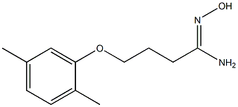 (1Z)-4-(2,5-dimethylphenoxy)-N'-hydroxybutanimidamide Struktur