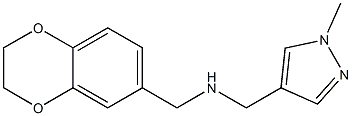 (2,3-dihydro-1,4-benzodioxin-6-ylmethyl)[(1-methyl-1H-pyrazol-4-yl)methyl]amine Struktur