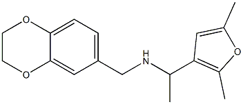 (2,3-dihydro-1,4-benzodioxin-6-ylmethyl)[1-(2,5-dimethylfuran-3-yl)ethyl]amine Struktur