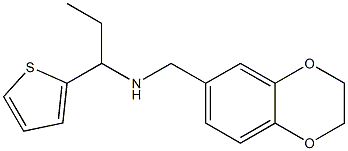 (2,3-dihydro-1,4-benzodioxin-6-ylmethyl)[1-(thiophen-2-yl)propyl]amine Struktur