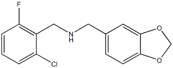 (2H-1,3-benzodioxol-5-ylmethyl)[(2-chloro-6-fluorophenyl)methyl]amine Struktur