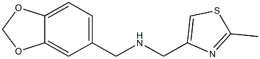 (2H-1,3-benzodioxol-5-ylmethyl)[(2-methyl-1,3-thiazol-4-yl)methyl]amine Struktur