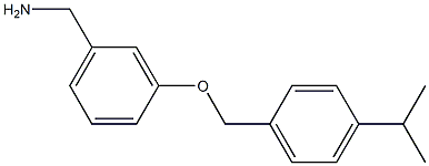 (3-{[4-(propan-2-yl)phenyl]methoxy}phenyl)methanamine Struktur