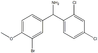 (3-bromo-4-methoxyphenyl)(2,4-dichlorophenyl)methanamine Struktur