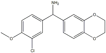 (3-chloro-4-methoxyphenyl)(2,3-dihydro-1,4-benzodioxin-6-yl)methanamine Struktur