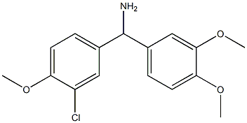 (3-chloro-4-methoxyphenyl)(3,4-dimethoxyphenyl)methanamine Struktur