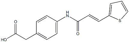 (4-{[(2E)-3-thien-2-ylprop-2-enoyl]amino}phenyl)acetic acid Struktur