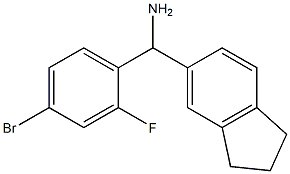 (4-bromo-2-fluorophenyl)(2,3-dihydro-1H-inden-5-yl)methanamine Struktur