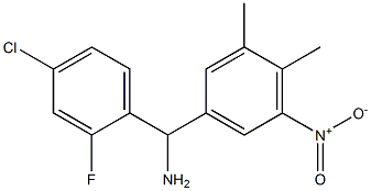 (4-chloro-2-fluorophenyl)(3,4-dimethyl-5-nitrophenyl)methanamine Struktur