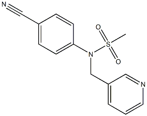 (4-cyanophenyl)-N-(pyridin-3-ylmethyl)methanesulfonamide Struktur