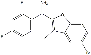 (5-bromo-3-methyl-1-benzofuran-2-yl)(2,4-difluorophenyl)methanamine Struktur