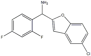 (5-chloro-1-benzofuran-2-yl)(2,4-difluorophenyl)methanamine Struktur