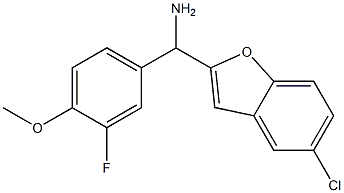 (5-chloro-1-benzofuran-2-yl)(3-fluoro-4-methoxyphenyl)methanamine Struktur