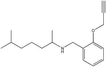 (6-methylheptan-2-yl)({[2-(prop-2-yn-1-yloxy)phenyl]methyl})amine Struktur