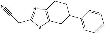 (6-phenyl-4,5,6,7-tetrahydro-1,3-benzothiazol-2-yl)acetonitrile Struktur