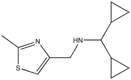 (dicyclopropylmethyl)[(2-methyl-1,3-thiazol-4-yl)methyl]amine Struktur