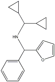 (dicyclopropylmethyl)[furan-2-yl(phenyl)methyl]amine Struktur