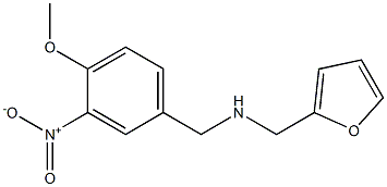 (furan-2-ylmethyl)[(4-methoxy-3-nitrophenyl)methyl]amine Struktur