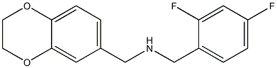 [(2,4-difluorophenyl)methyl](2,3-dihydro-1,4-benzodioxin-6-ylmethyl)amine Struktur