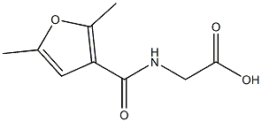 [(2,5-dimethyl-3-furoyl)amino]acetic acid Struktur