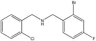 [(2-bromo-4-fluorophenyl)methyl][(2-chlorophenyl)methyl]amine Struktur