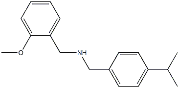 [(2-methoxyphenyl)methyl]({[4-(propan-2-yl)phenyl]methyl})amine Struktur