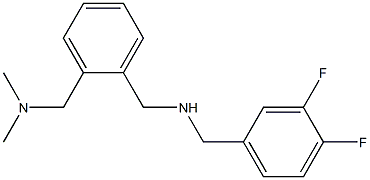 [(3,4-difluorophenyl)methyl]({2-[(dimethylamino)methyl]phenyl}methyl)amine Struktur