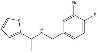 [(3-bromo-4-fluorophenyl)methyl][1-(thiophen-2-yl)ethyl]amine Struktur