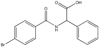 [(4-bromobenzoyl)amino](phenyl)acetic acid Struktur