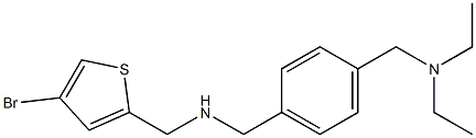 [(4-bromothiophen-2-yl)methyl]({4-[(diethylamino)methyl]phenyl}methyl)amine Struktur