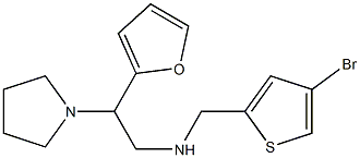 [(4-bromothiophen-2-yl)methyl][2-(furan-2-yl)-2-(pyrrolidin-1-yl)ethyl]amine Struktur