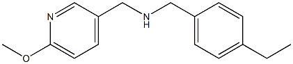 [(4-ethylphenyl)methyl][(6-methoxypyridin-3-yl)methyl]amine Struktur