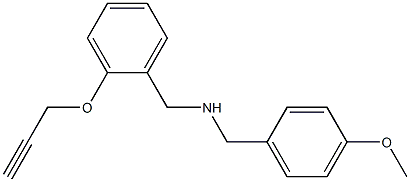 [(4-methoxyphenyl)methyl]({[2-(prop-2-yn-1-yloxy)phenyl]methyl})amine Struktur