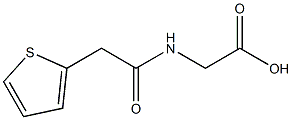 [(thien-2-ylacetyl)amino]acetic acid Struktur