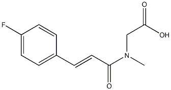 [[(2E)-3-(4-fluorophenyl)prop-2-enoyl](methyl)amino]acetic acid Struktur