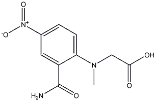 [[2-(aminocarbonyl)-4-nitrophenyl](methyl)amino]acetic acid Struktur