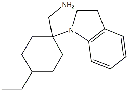 [1-(2,3-dihydro-1H-indol-1-yl)-4-ethylcyclohexyl]methanamine Struktur