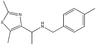 [1-(2,5-dimethyl-1,3-thiazol-4-yl)ethyl][(4-methylphenyl)methyl]amine Struktur