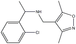 [1-(2-chlorophenyl)ethyl][(3,5-dimethyl-1,2-oxazol-4-yl)methyl]amine Struktur