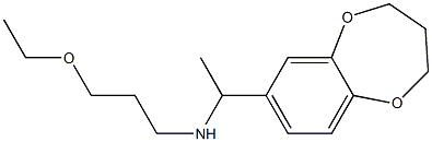 [1-(3,4-dihydro-2H-1,5-benzodioxepin-7-yl)ethyl](3-ethoxypropyl)amine Struktur