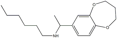 [1-(3,4-dihydro-2H-1,5-benzodioxepin-7-yl)ethyl](hexyl)amine Struktur