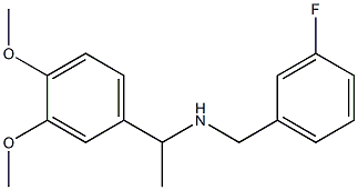 [1-(3,4-dimethoxyphenyl)ethyl][(3-fluorophenyl)methyl]amine Struktur