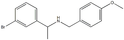 [1-(3-bromophenyl)ethyl][(4-methoxyphenyl)methyl]amine Struktur