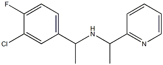 [1-(3-chloro-4-fluorophenyl)ethyl][1-(pyridin-2-yl)ethyl]amine Struktur