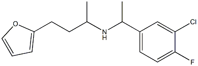 [1-(3-chloro-4-fluorophenyl)ethyl][4-(furan-2-yl)butan-2-yl]amine Struktur