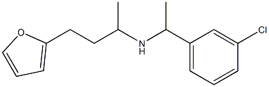 [1-(3-chlorophenyl)ethyl][4-(furan-2-yl)butan-2-yl]amine Struktur